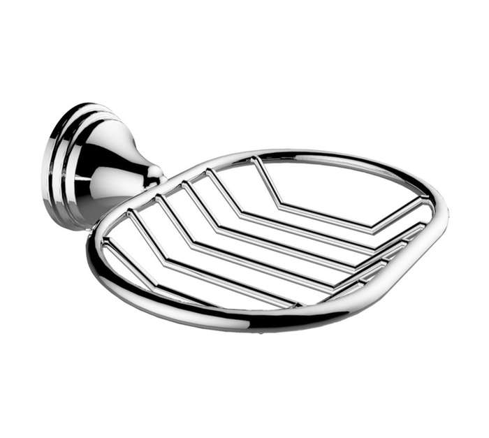 Muse Chrome Soap Basket - Silver
