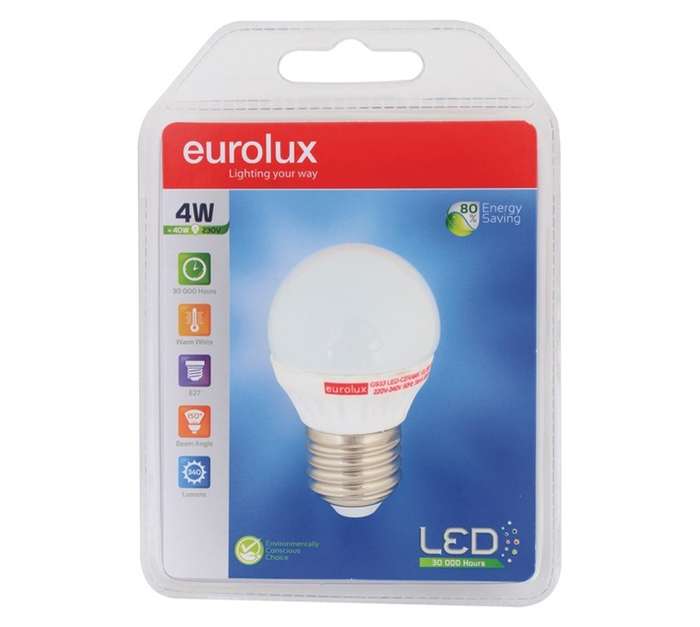 Eurolux E27 LED Golf Ball Globe - Frosted (7w)