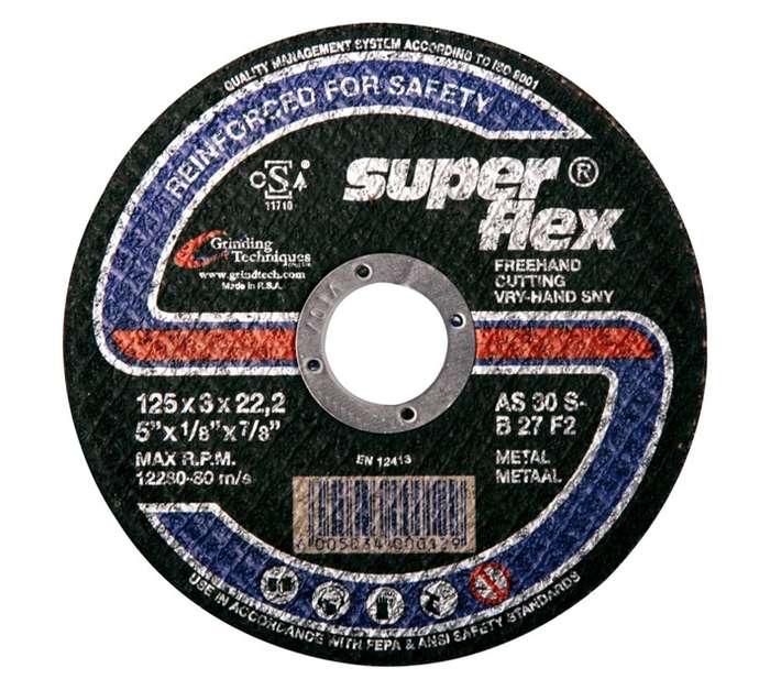 Superflex Standard Steel Cutting Wheel (125 x 3 x 22.2mm)