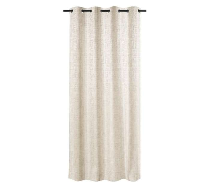 Jacquard Embossed Eyelet Curtain - Silver (2500 x 2300mm)