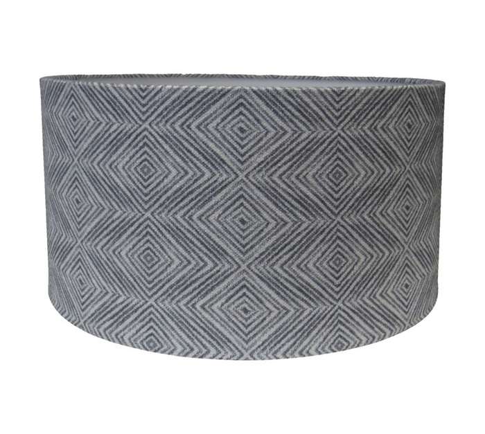Design House Geo Print Drum Lamp Shade - Green (320mm)