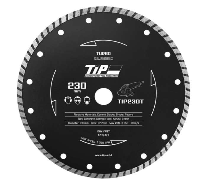 TIP Turbo Cement Block Diamond Blade (230mm)