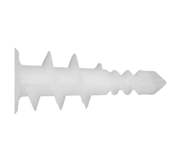 Nylon 6 x Self Drilling Drywall Screw Plugs - Grey