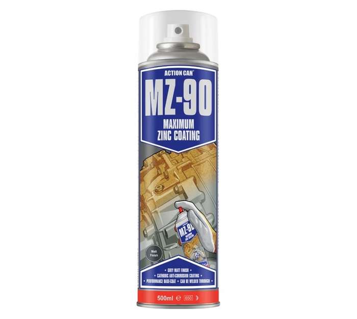 Action Can MZ-90 Max Zinc Coating Spray - Grey (500ml)