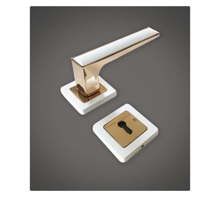 Upper Edge Ferarra Door Handle - White