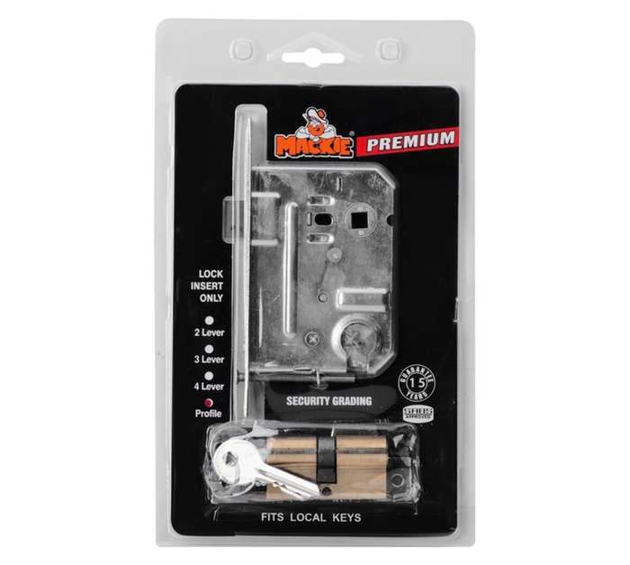 Mackie Lock Body And Cylinder Lock Brass Plated