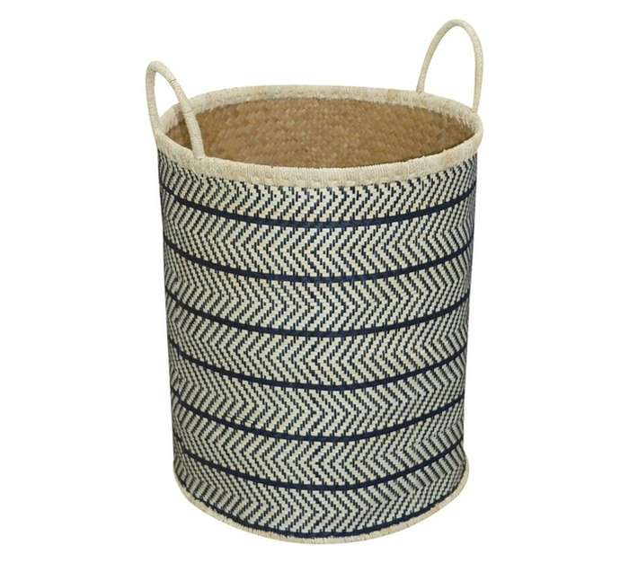 Design House HAP00005 Palm Leaf Basket - Black (450 x 450 x 550mm)
