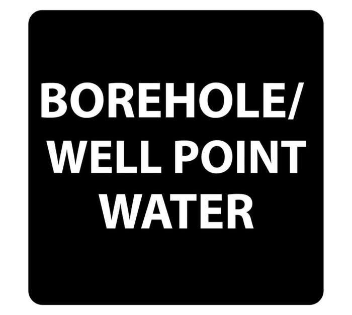 Tower Double Sided Borehole/Wellpoint Sign - Black/White (150 x 150mm)