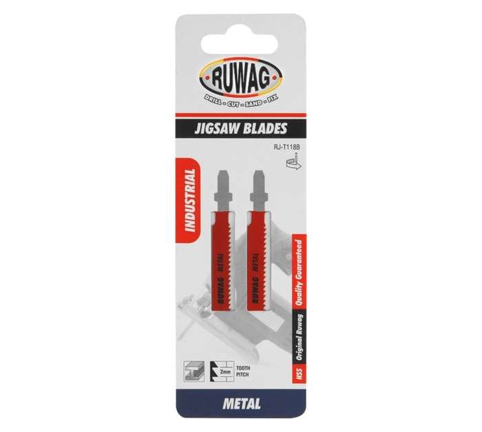 Ruwag RJ-T118B T-Shank Metal Jigsaw Blades (2 Pack)