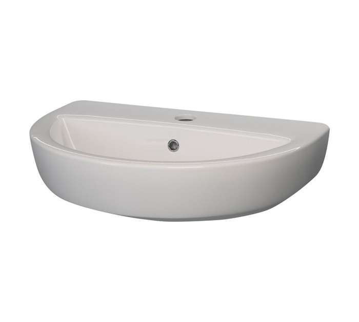 Lecico Madison 1 Tap Hole Pedestal Basin - White (560 x 378 x 185mm)