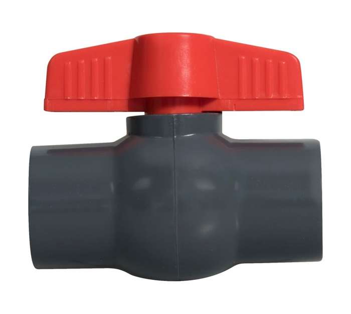 Threaded PVC Ball Valve - Red/Black (20mm)