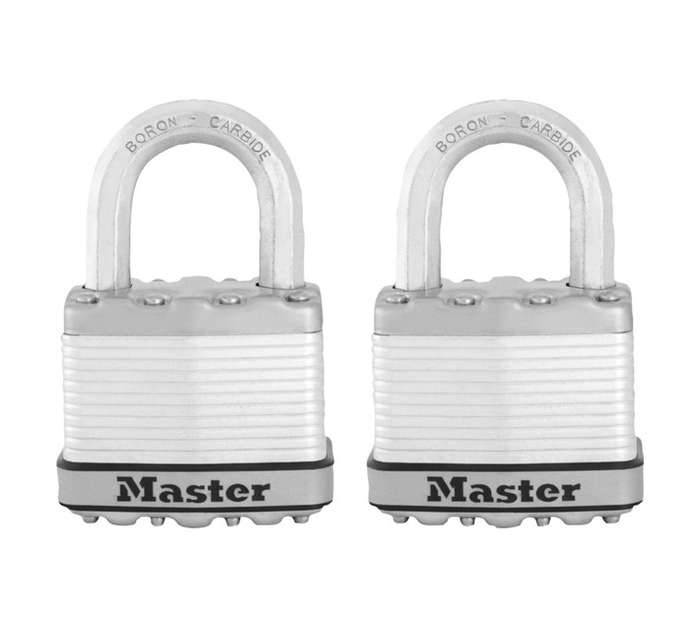 Master Lock Excell MA450005 Laminated Steel Padlock - Silver (185 x 150 x 32mm)