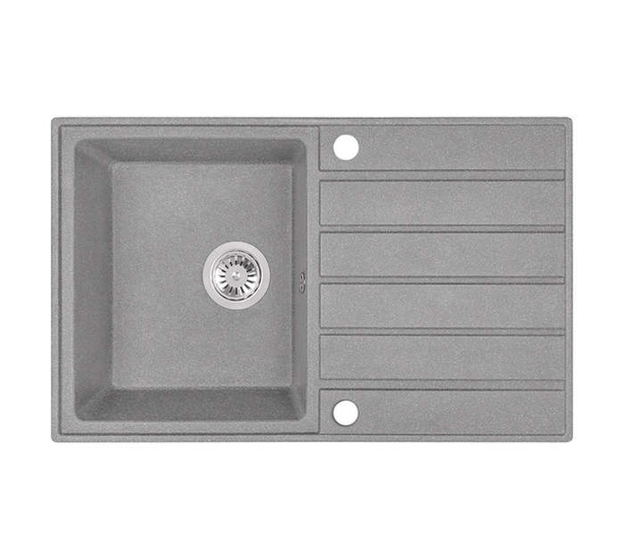 Laveo Margarita 1 Bowl with Drainer Sink - Grey (790 x 490 x 190mm)