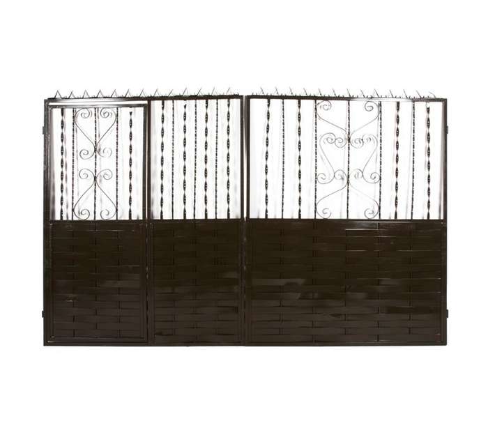 Awesome Steel Stealth Gate With Build In Enterance - Black (1800 x 3000m)