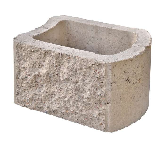 Cape Brick Greenlock Rockface Retainer Wall Block - Grey (380 x 320 x 220mm)