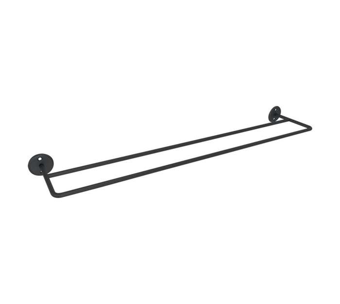 Steelcraft Classic Double Towel Rail - Matte Black (800mm)