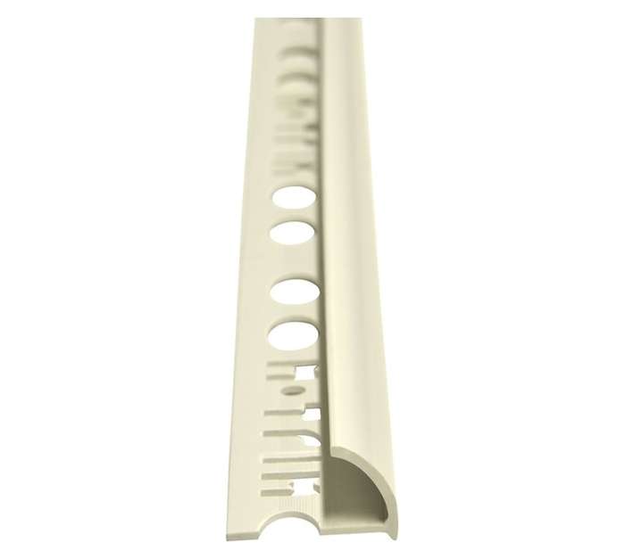 M-Trim PVC Round Edge Trim - White (2500 x 12.5mm)
