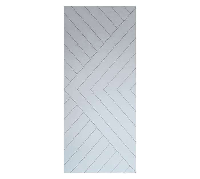 Dortello Dacar Hardboard Grooved Interior Door - White (813 x 2032mm)