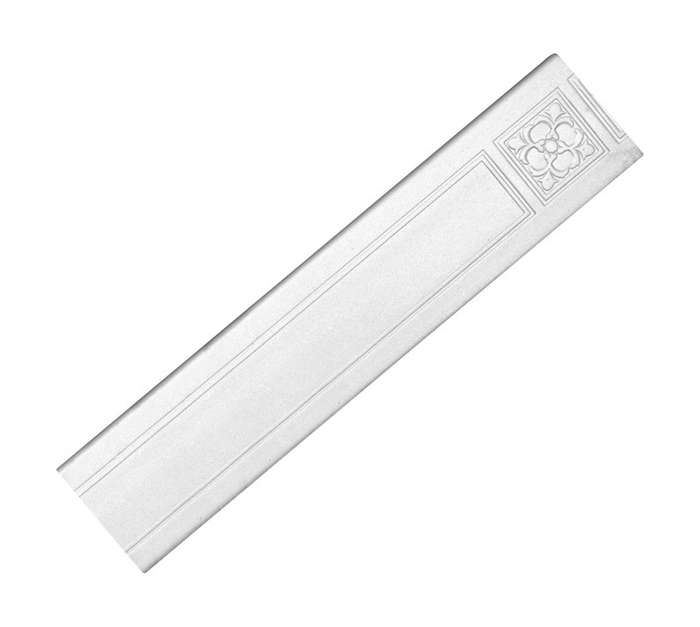 Upper Edge Vega P0812 Skirting - White (2400 x 80 x 20mm)