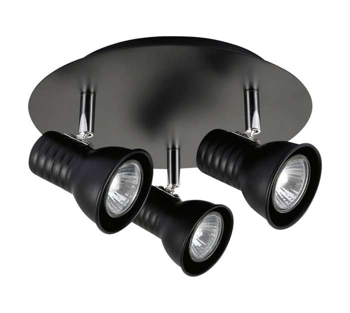 Design House Long 3 Light Spotlight - Matt Black