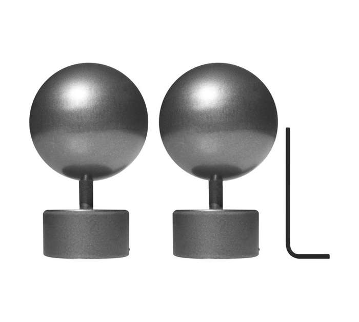 Finishing Touches 2 x Ball Finial - Gun Metal (28mm)