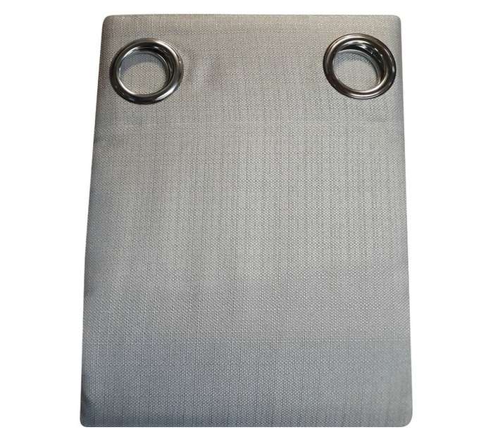Design House Weave Lined Curtain - Light Grey (2300 x 2230mm)