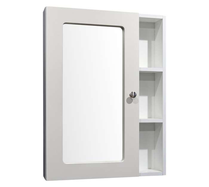 Lusso Coral Mirrored Cabinet - White