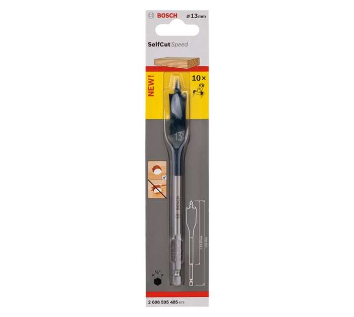 Bosch Self Cut Hex 13 x 152mm Spade Bit