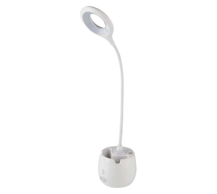 Moto-Quip MQ8507 Flexi USB Rechargable Desk Lamp - White (122 x 112 x 190mm)