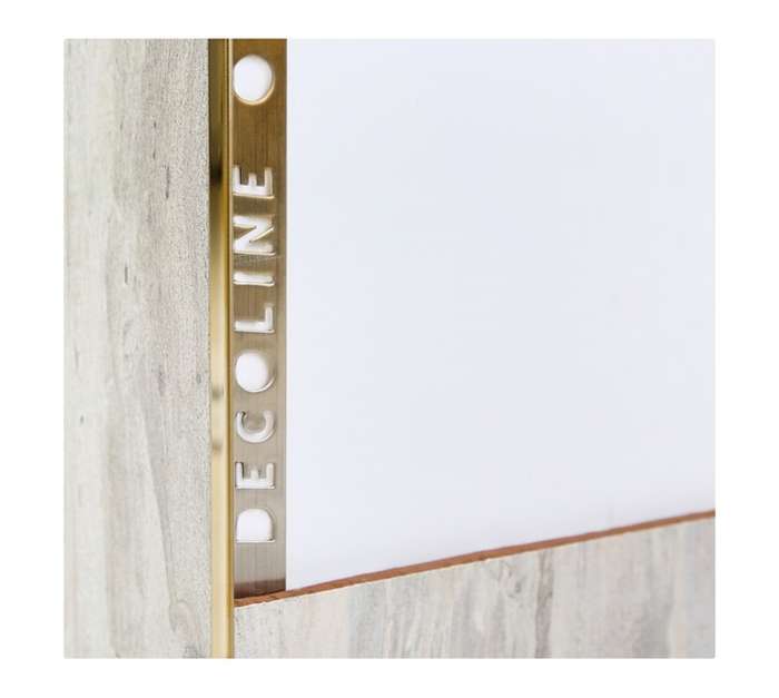 Decoline Straight Edge Trim - Brushed Brass (10 x 2500mm)