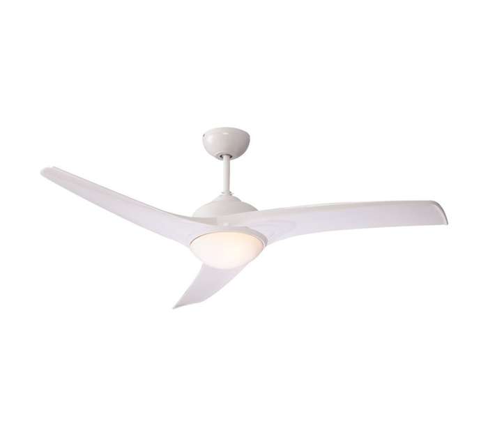 Decor Centre 3 Blade Icon Ceiling Fan and Light - White (1320mm)