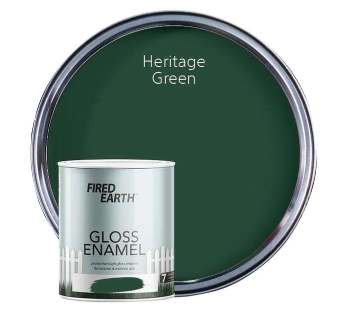 Fired Earth Gloss Enamel - Heritage Green (1L)
