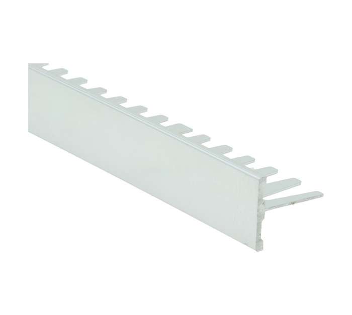 Genesis Aluminium Formable Stair Nose Trim - Bright Silver (2600 x 10/12mm)