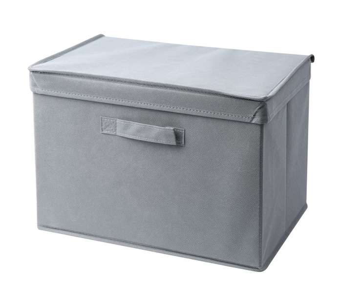 First Dutch Brands Large Storage Box with Lid - Grey (380 x 270 x 255mm)