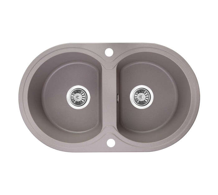 Laveo Dafne 2 Bowl Sink - Grey (780 x 470 x 190mm)