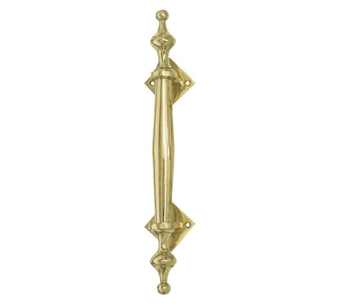 Euro Brass Pull Handle On Diamond - Rose Brass (300mm)