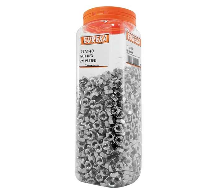 Eureka 6mm Zinc Plated Nut Hex (1000 Pack)
