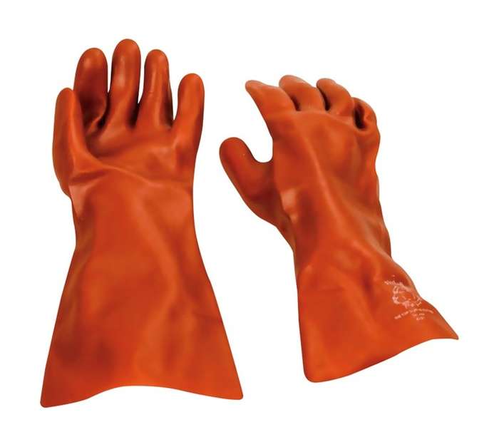 Evrigard PVC Elbow Heavy Duty Smooth Gloves - Brown
