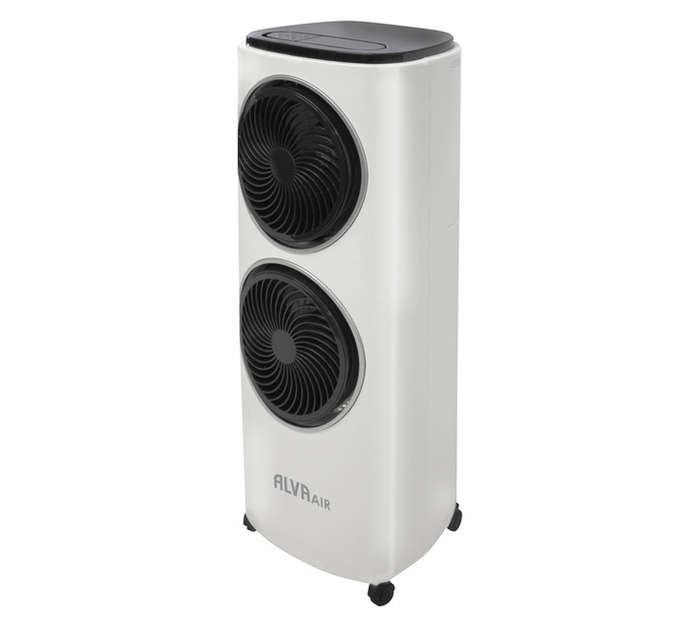 Alva Evaporative Cooler With Twin Fan - Black/White