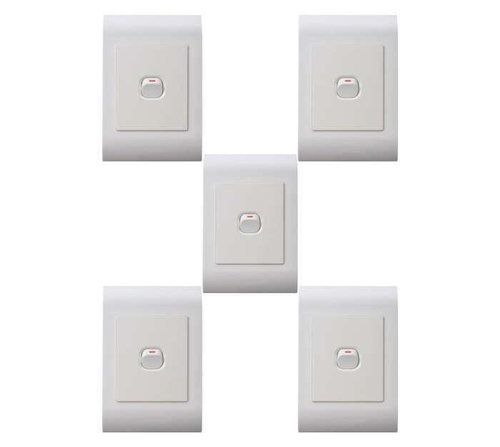 Lesco Pipelli 1 Lever 1 Way Switch (100 x 50mm)