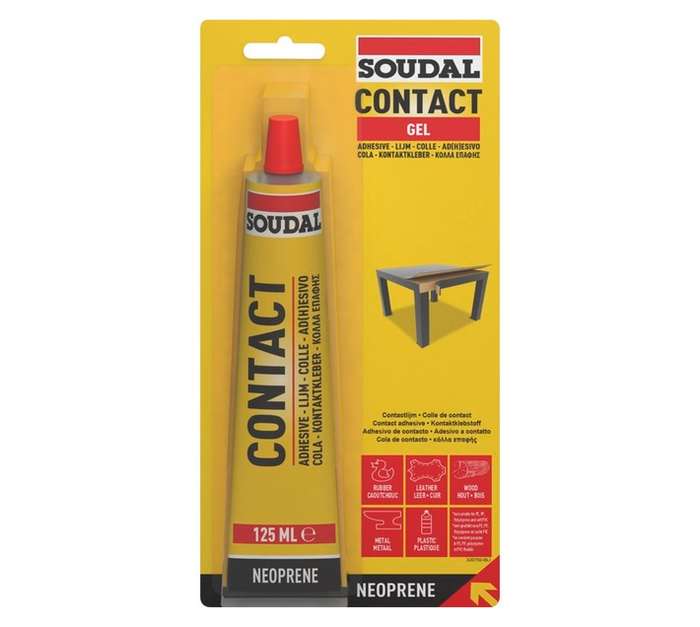 Soudal Contact Gel Adhesive - Clear (125ml)