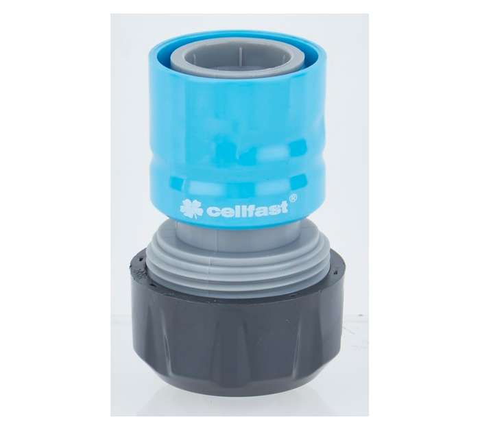 Cellfast CF50-625 Hose Quick Connector -Stop- Grey/Blue - (19mm) Blister