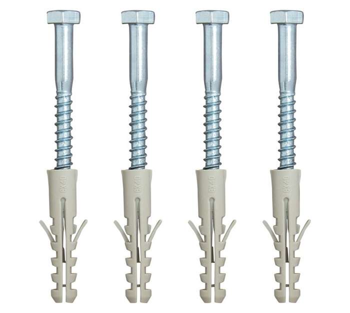Eureka 3K80 6 x 60mm Coach Screw And Plug (4 Pack)