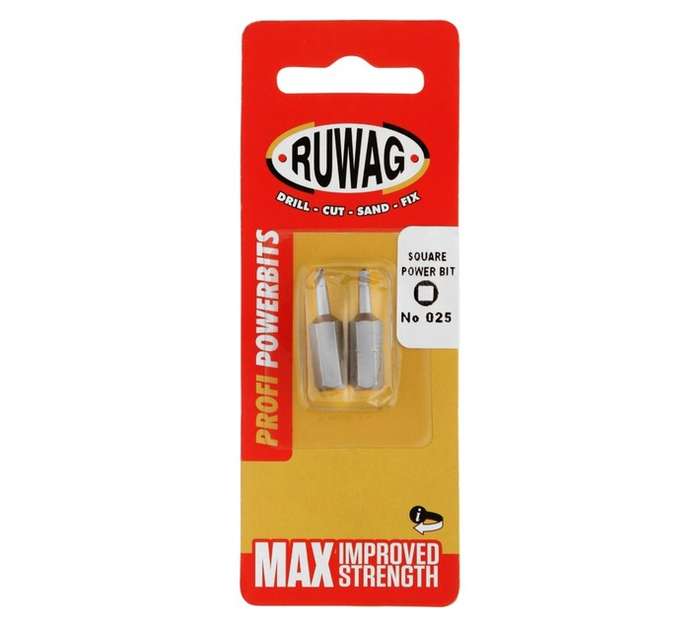 Ruwag No.0 Professional Power Square Bit (2 Pack)