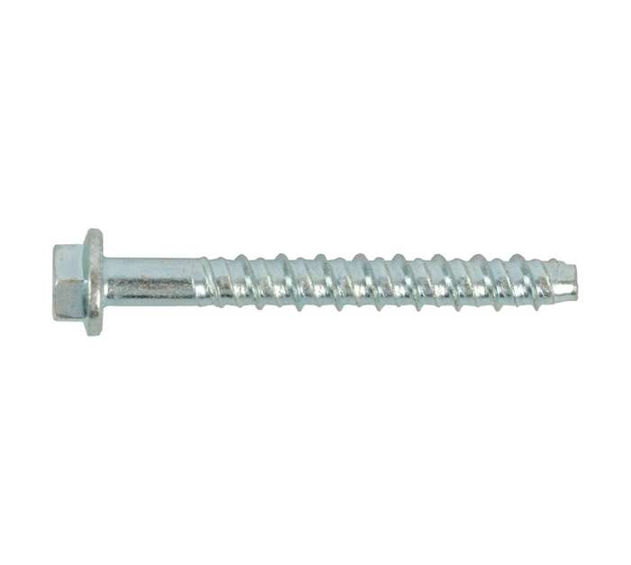 Rawlplug 8 x Hex Head Screw Bolts with Flange - Silver (6.3 x 50mm)