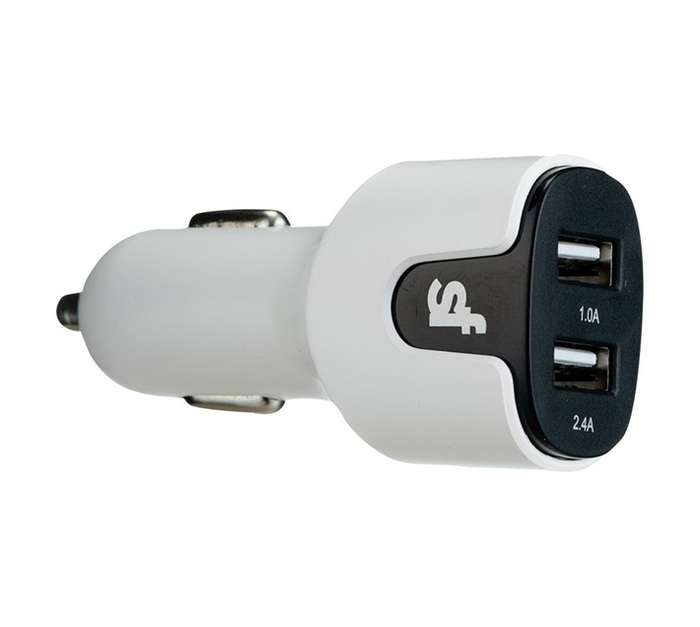 Superfly Car Charger Dual Type C - White (3.4A)
