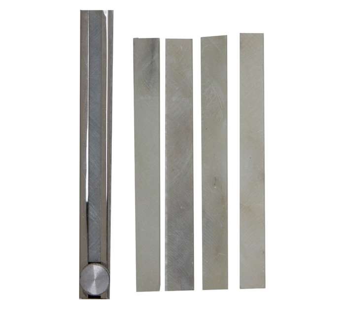 Soapstone Flat Holder with 5 Refills White