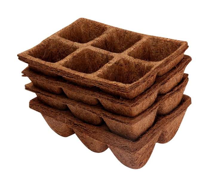Flora Select 6 x 6cm Cell Trays Square 4 Pack (160 x 115 x 100mm)