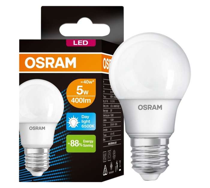 Osram A60 ES LED Globe - Cool Daylight (5W)