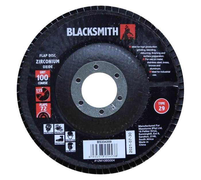 Blacksmith Zir Oxide 72f Flap Disc 100 Grit